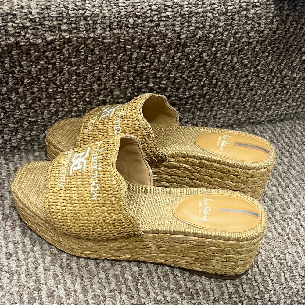Sam Edelman Natural Woven Espadrille Slides
